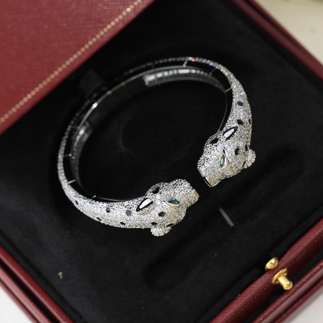 Avelora FULL-PAVÉ PANTHER WRAP BANGLE product view 4