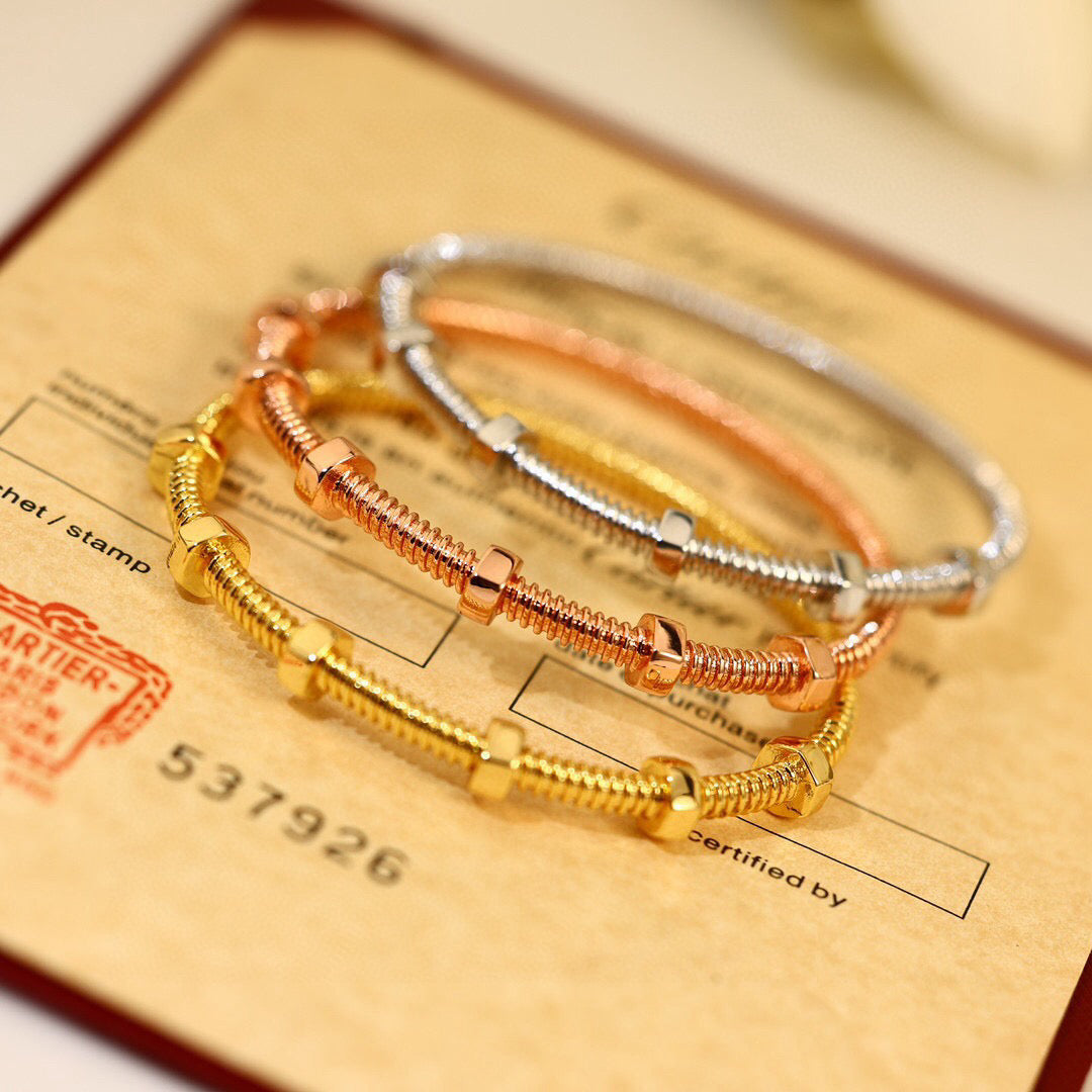 [Avelora]FLEXIBLE SCREW BANGLE
