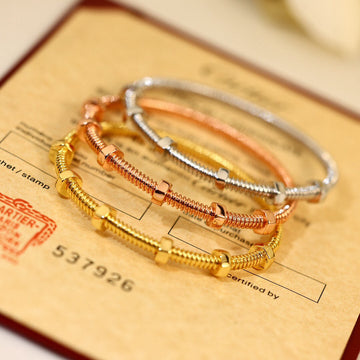 [Avelora]FLEXIBLE SCREW BANGLE