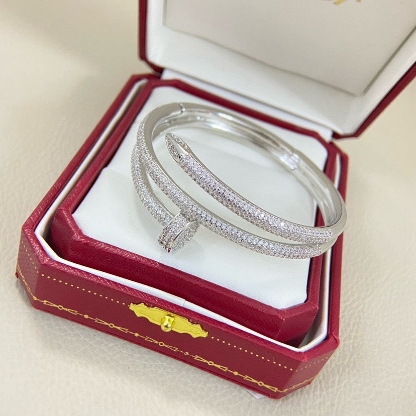 Avelora TRIPLE-WRAP FULL-PAVÉ NAIL BANGLE detail view 8