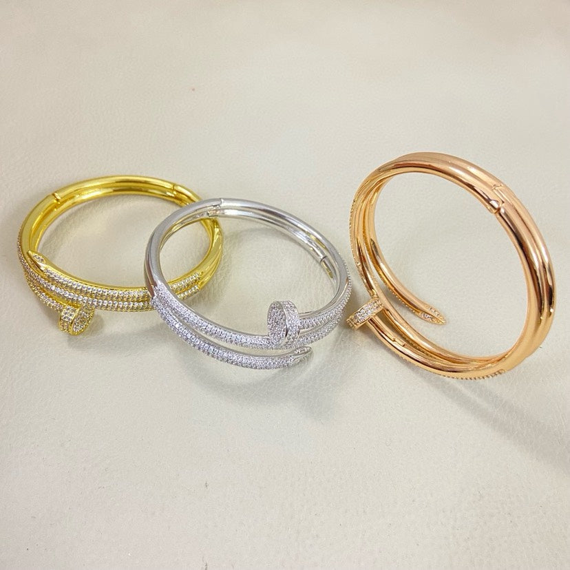 Avelora TRIPLE-WRAP FULL-PAVÉ NAIL BANGLE detail view 6