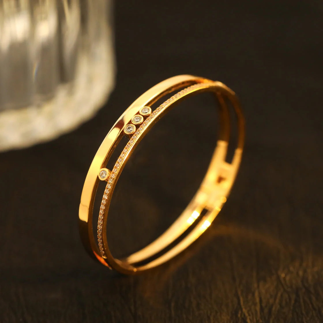 [Avelora Jewelry]Move Romane Diamond Bangle Bracelet
