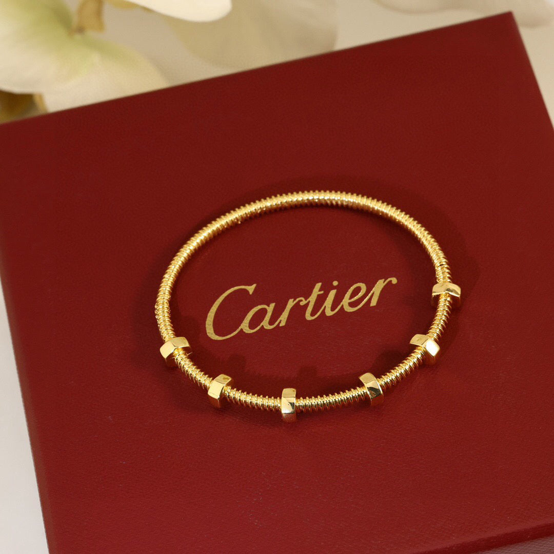 [Avelora]FLEXIBLE SCREW BANGLE
