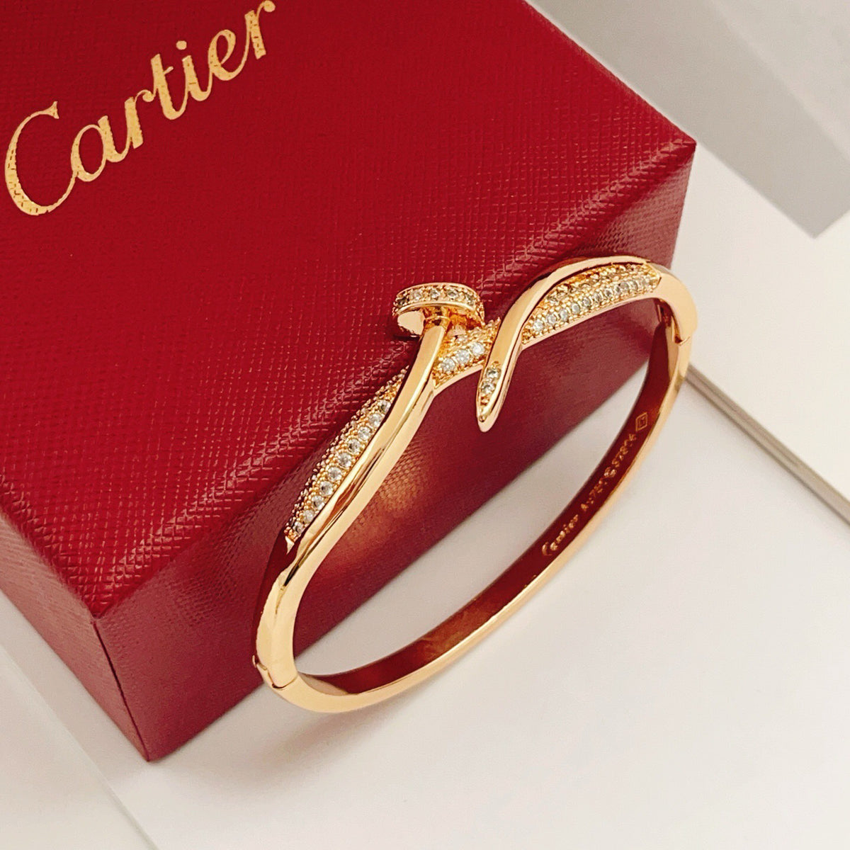 Avelora CROSSOVER PAVÉ NAIL BANGLE detail view 7