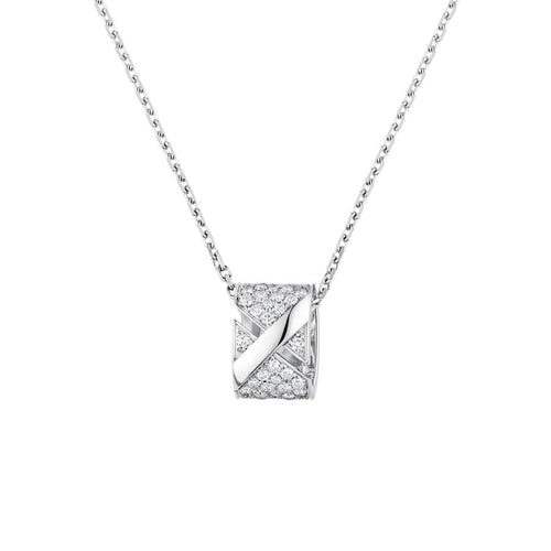 [Avelora]LIENS EVIDENCE DIAMOND PAVED NECKLACE