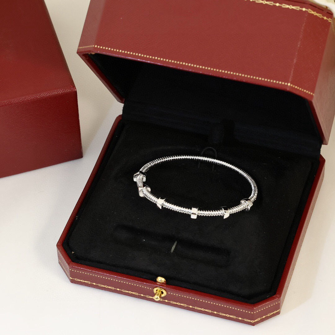 [Avelora]FLEXIBLE SCREW BANGLE