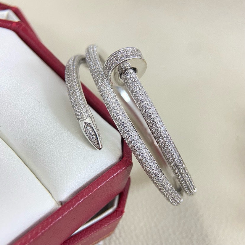 Avelora TRIPLE-WRAP FULL-PAVÉ NAIL BANGLE detail view 9