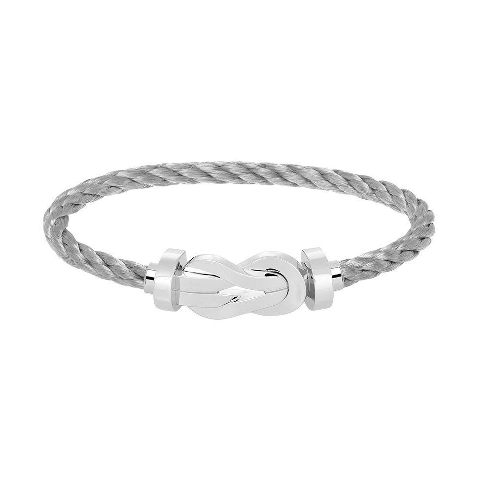 [Avelora]LARGE 8-FIGURE BUCKLE BRACELET - WHITE GOLD