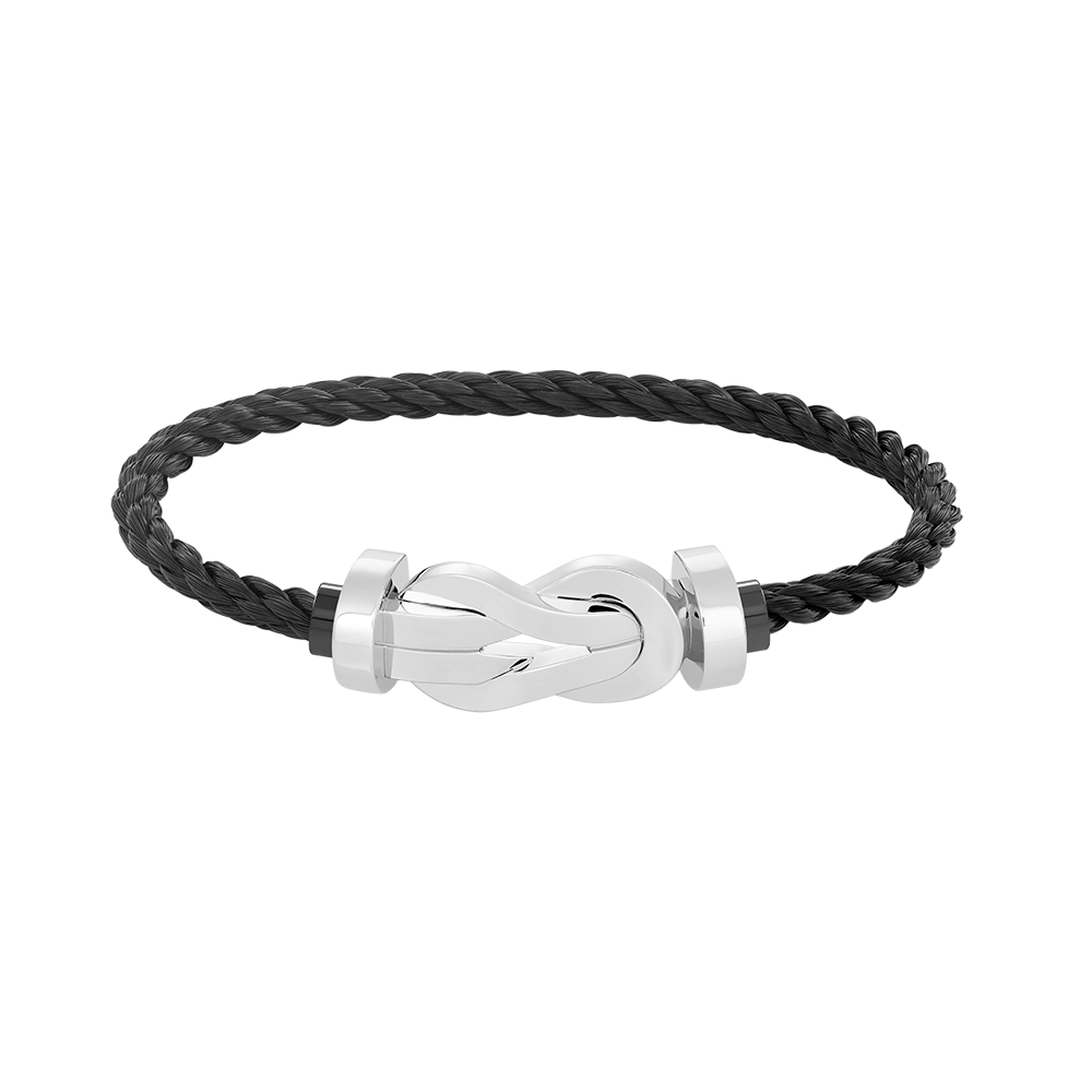 [Avelora]LARGE 8-FIGURE BUCKLE BRACELET - WHITE GOLD