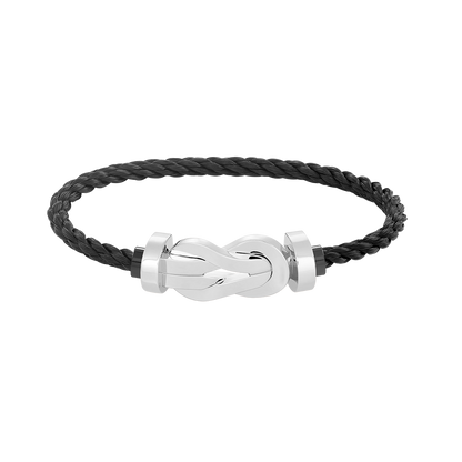 [Avelora]LARGE 8-FIGURE BUCKLE BRACELET - WHITE GOLD