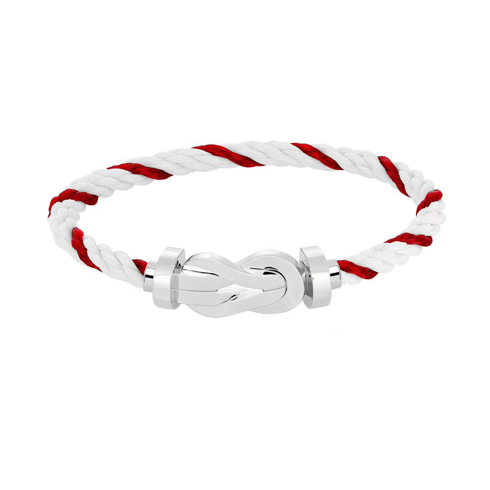 [Avelora]LARGE 8-FIGURE BUCKLE BRACELET - WHITE GOLD