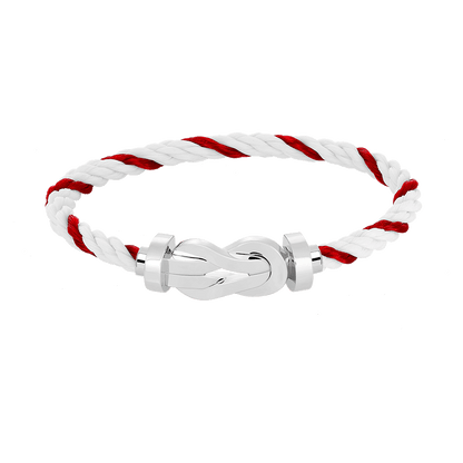 [Avelora]LARGE 8-FIGURE BUCKLE BRACELET - WHITE GOLD