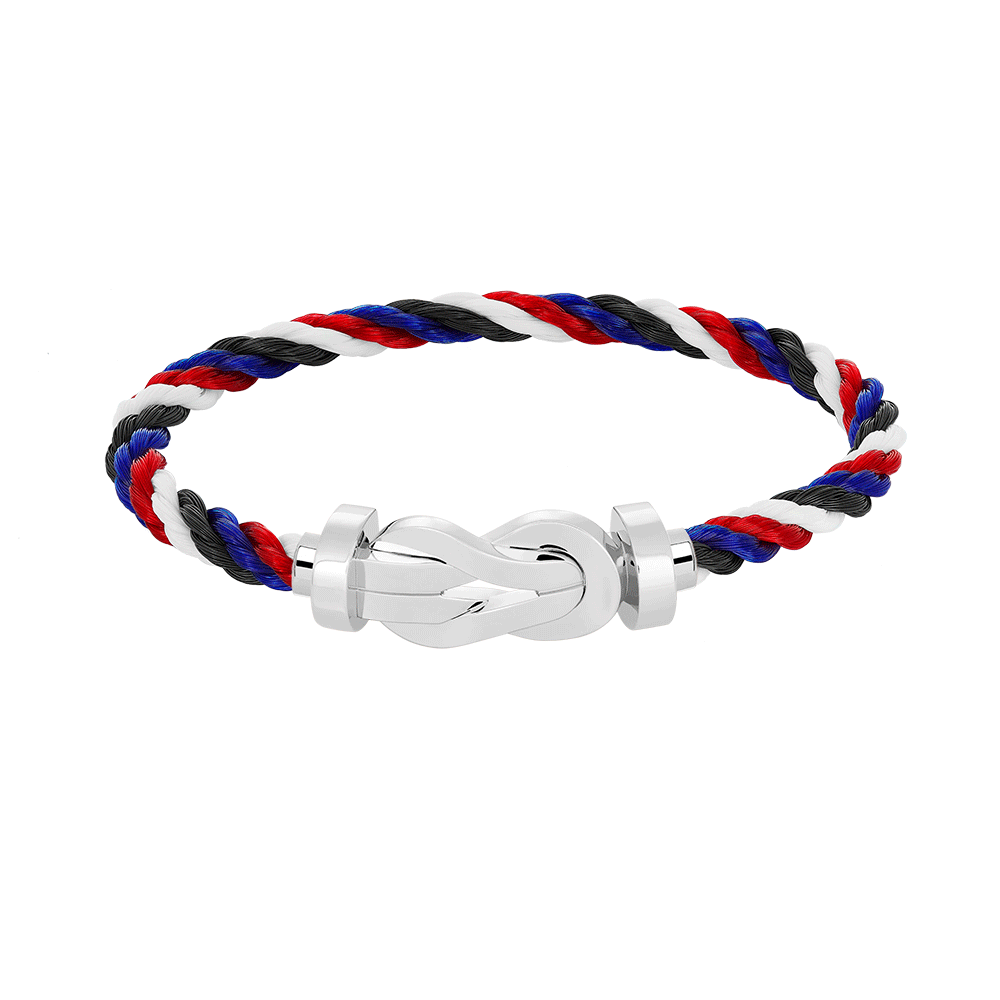 [Avelora]LARGE 8-FIGURE BUCKLE BRACELET - WHITE GOLD