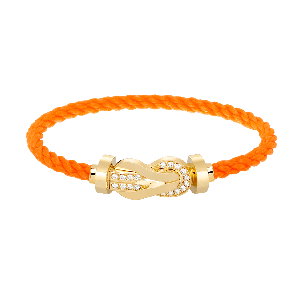 [Avelora]LARGE 8-FIGURE BUCKLE HALF DIAMOND BRACELET - GOLD