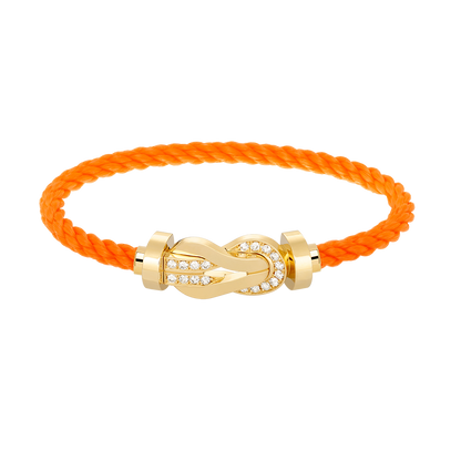 [Avelora]LARGE 8-FIGURE BUCKLE HALF DIAMOND BRACELET - GOLD