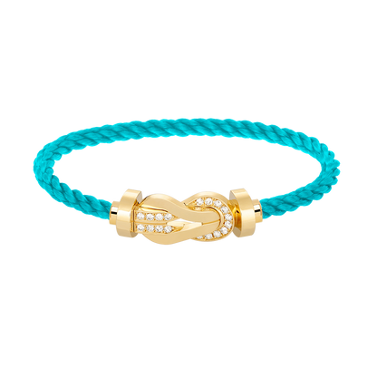 [Avelora]LARGE 8-FIGURE BUCKLE HALF DIAMOND BRACELET - GOLD