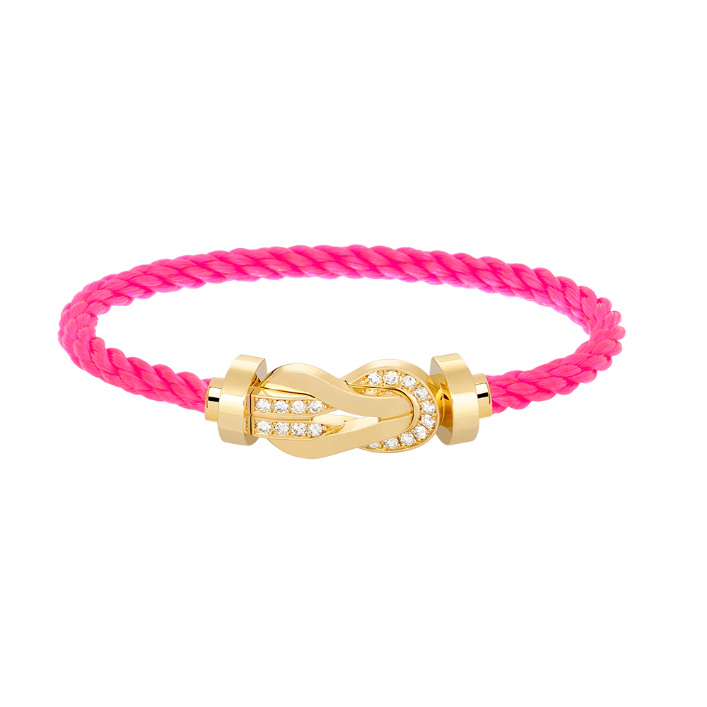 [Avelora]LARGE 8-FIGURE BUCKLE HALF DIAMOND BRACELET - GOLD