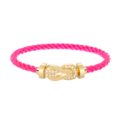 [Avelora]LARGE 8-FIGURE BUCKLE HALF DIAMOND BRACELET - GOLD