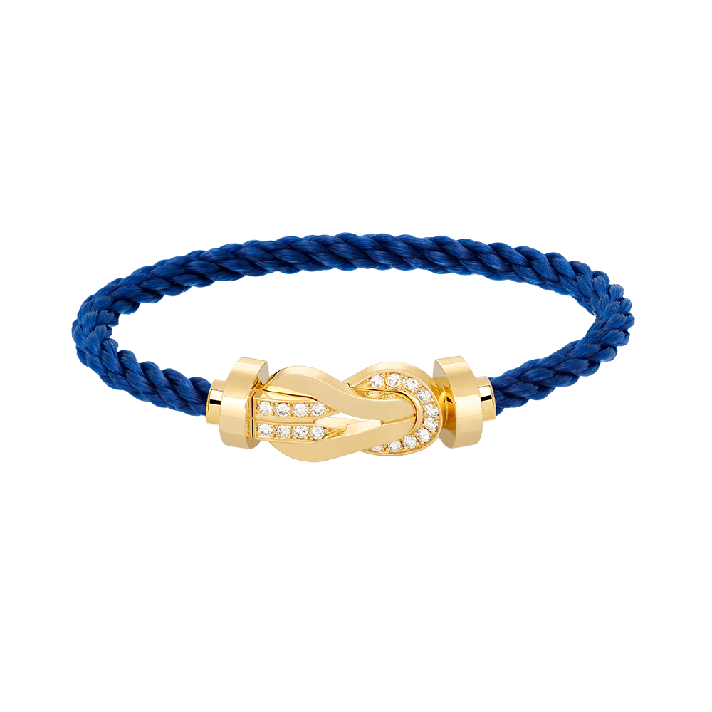 [Avelora]LARGE 8-FIGURE BUCKLE HALF DIAMOND BRACELET - GOLD