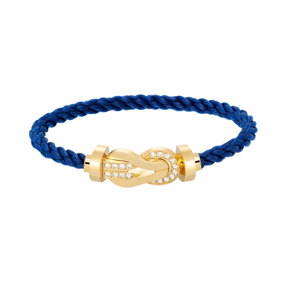 [Avelora]LARGE 8-FIGURE BUCKLE HALF DIAMOND BRACELET - GOLD