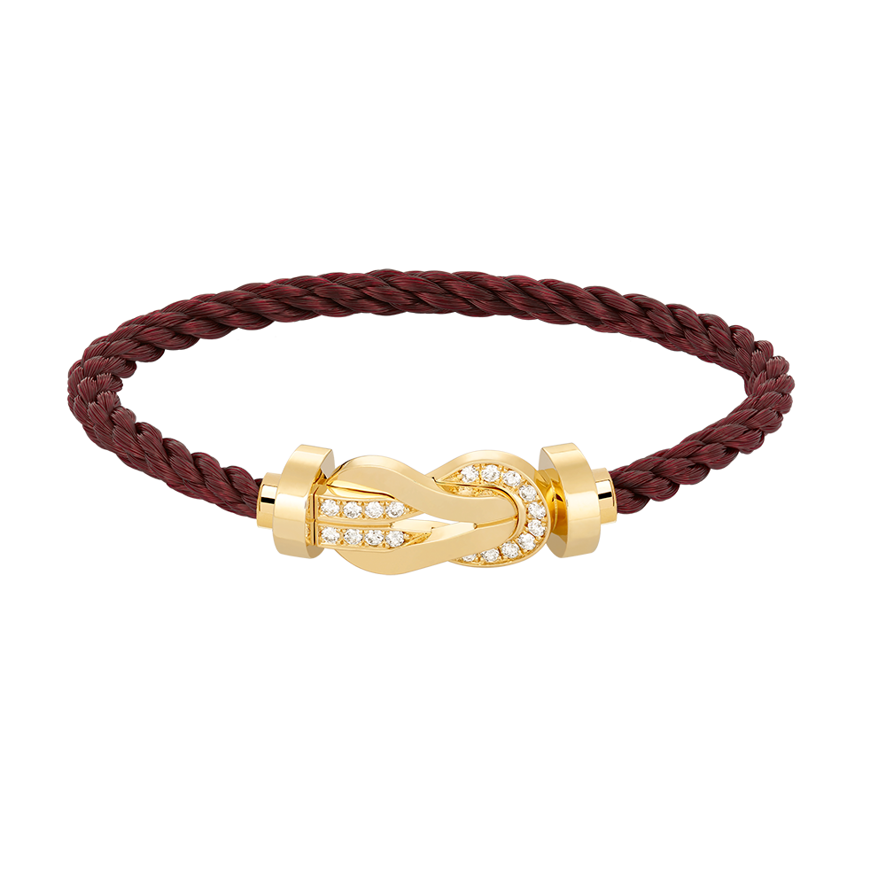 [Avelora Jewelry ]CHANCE LARGE 8 FIGURE BUCKLE HALF DIAMOND BRACELET GOLD
