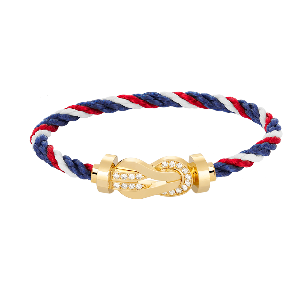 [Avelora]LARGE 8-FIGURE BUCKLE HALF DIAMOND BRACELET - GOLD