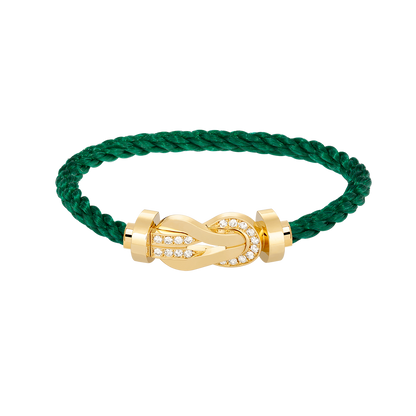 [Avelora]LARGE 8-FIGURE BUCKLE HALF DIAMOND BRACELET - GOLD