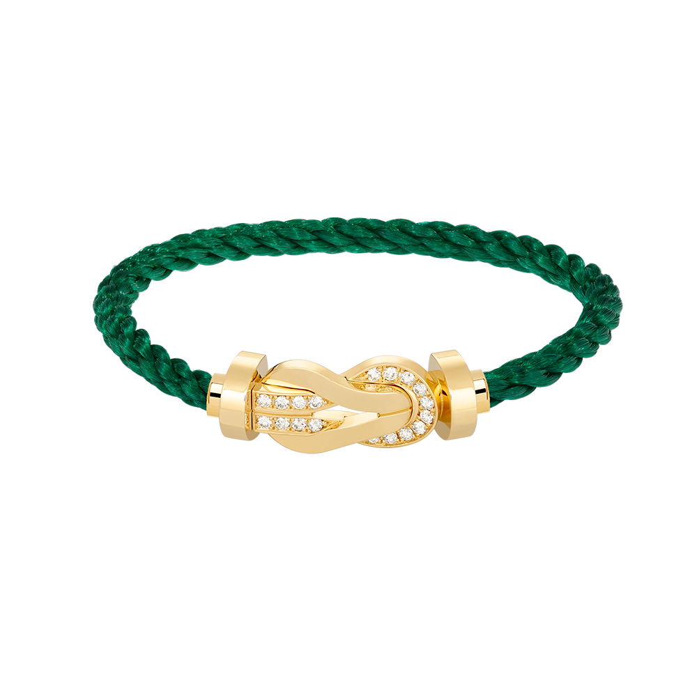 [Avelora Jewelry ]CHANCE LARGE 8 FIGURE BUCKLE HALF DIAMOND BRACELET GOLD