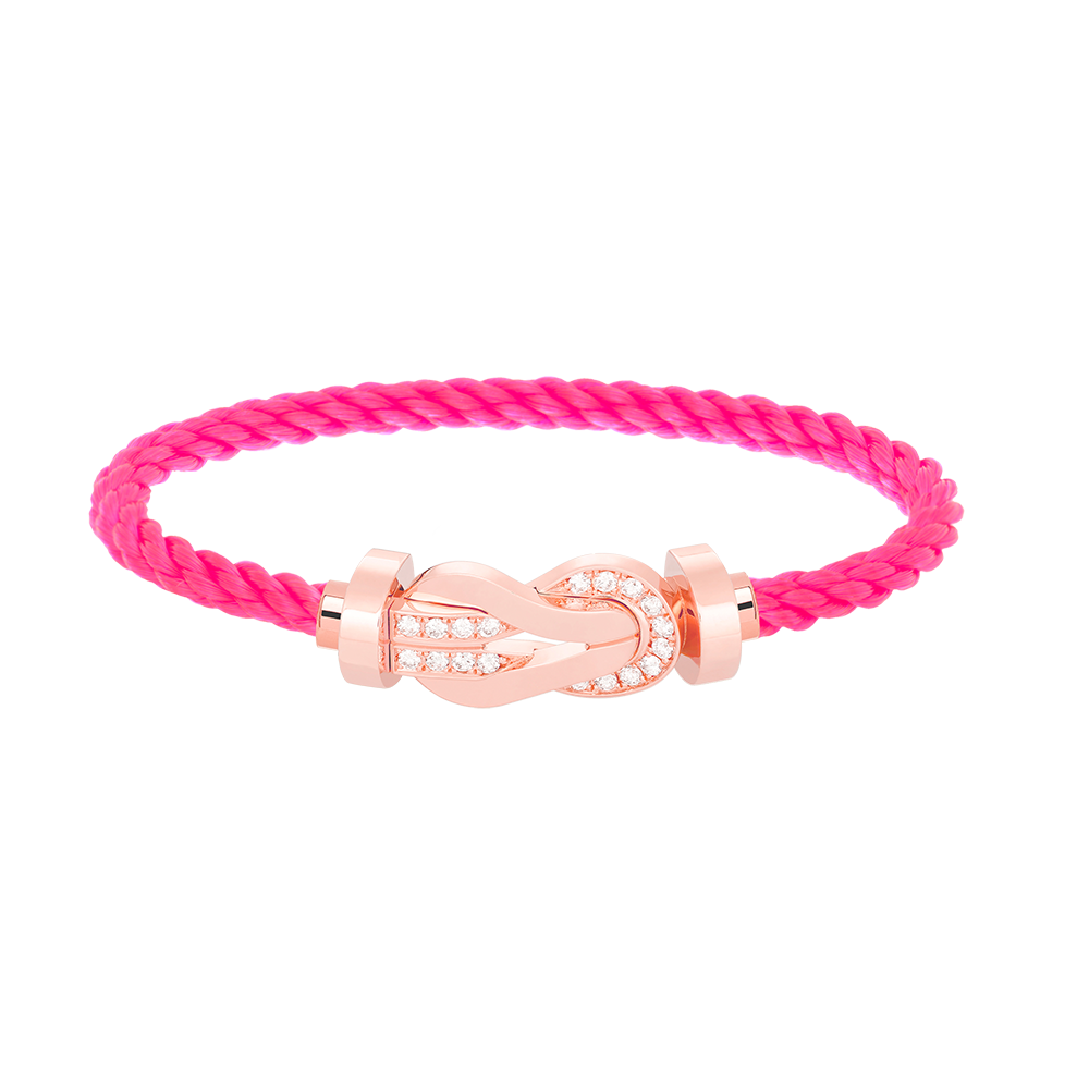 [Avelora]LARGE 8-FIGURE BUCKLE HALF DIAMOND BRACELET - ROSE GOLD