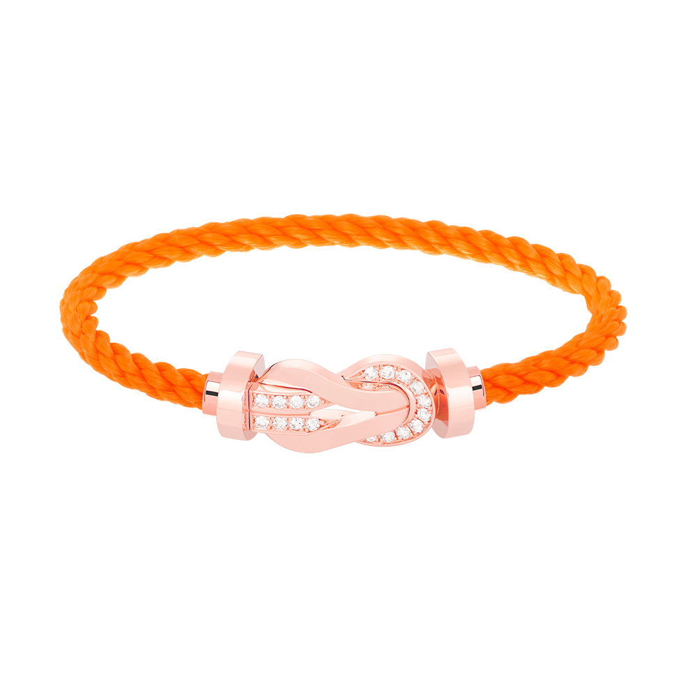 [Avelora Jewelry ]CHANCE LARGE 8 FIGURE BUCKLE HALF DIAMOND BRACELET ROSE GOLD