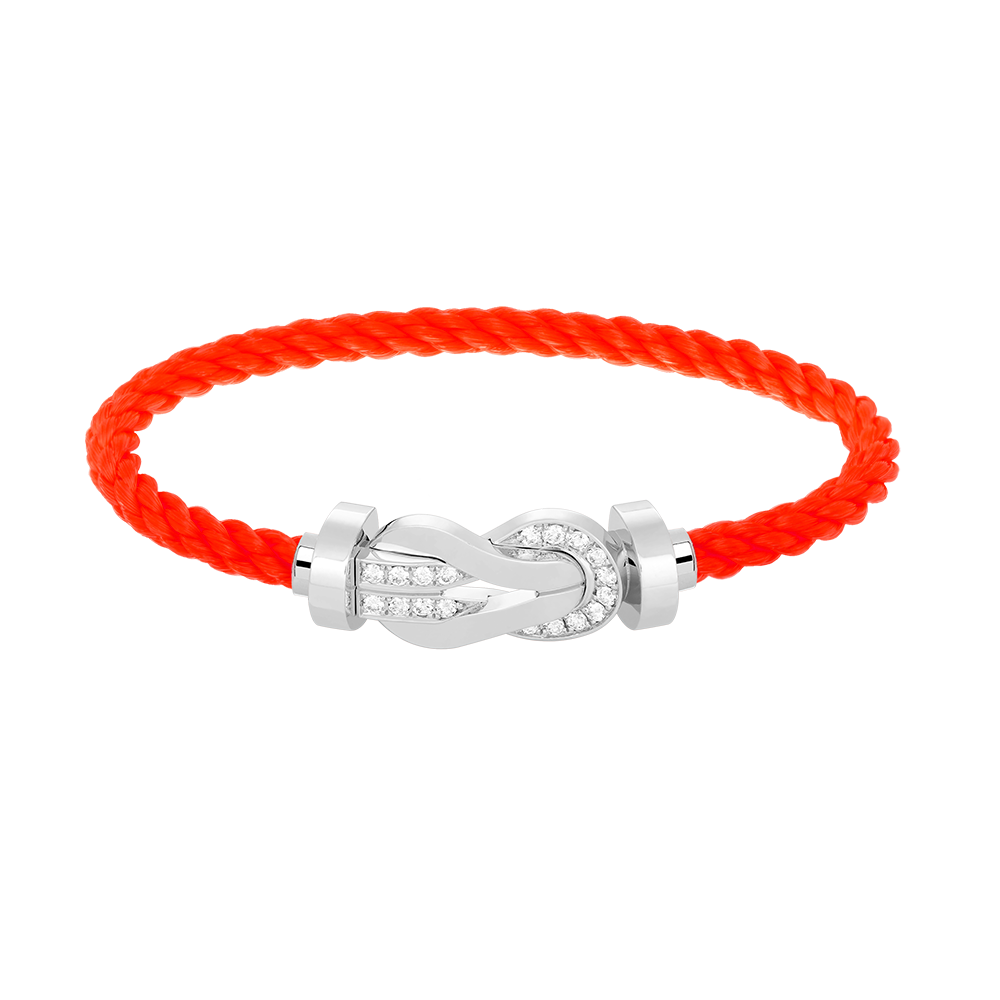 [Avelora Jewelry ]CHANCE LARGE 8 FIGURE BUCKLE HALF DIAMOND BRACELET SILVER