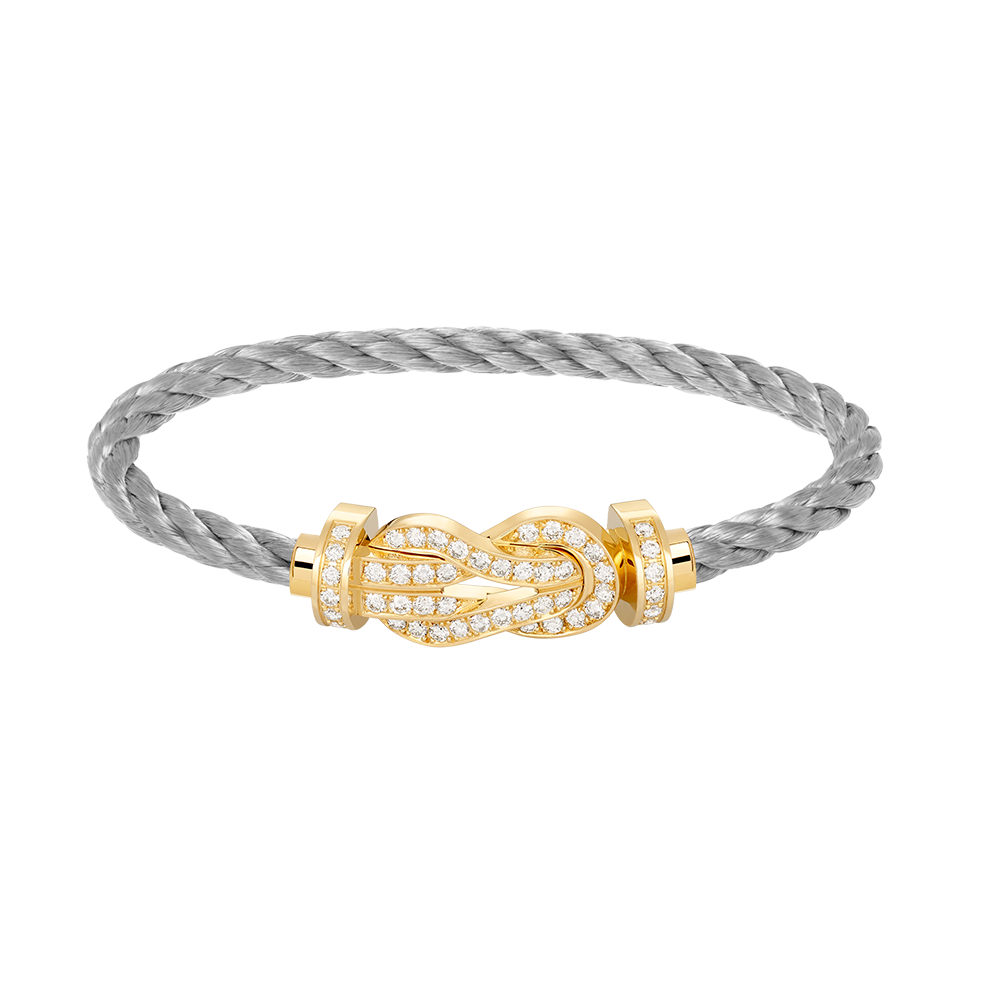 [Avelora]LARGE 8-FIGURE BUCKLE FULL DIAMOND BRACELET - GOLD