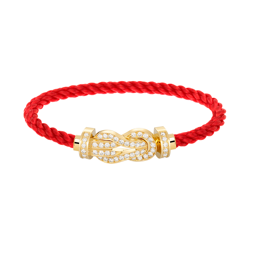 [Avelora]LARGE 8-FIGURE BUCKLE FULL DIAMOND BRACELET - GOLD