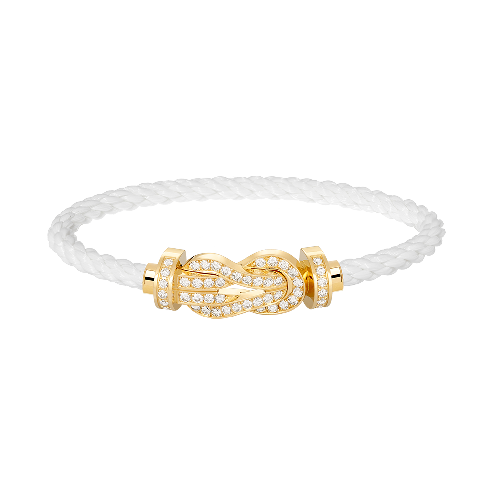 [Avelora]LARGE 8-FIGURE BUCKLE FULL DIAMOND BRACELET - GOLD