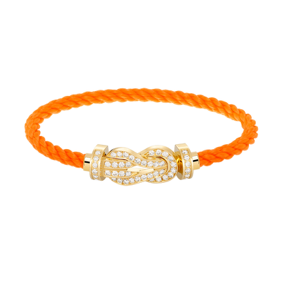 [Avelora]LARGE 8-FIGURE BUCKLE FULL DIAMOND BRACELET - GOLD