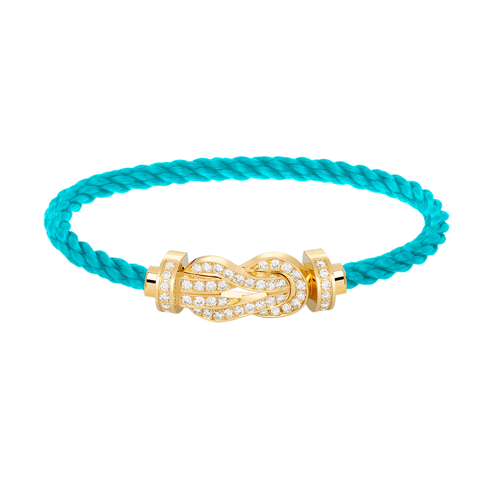 [Avelora]LARGE 8-FIGURE BUCKLE FULL DIAMOND BRACELET - GOLD