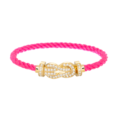 [Avelora]LARGE 8-FIGURE BUCKLE FULL DIAMOND BRACELET - GOLD