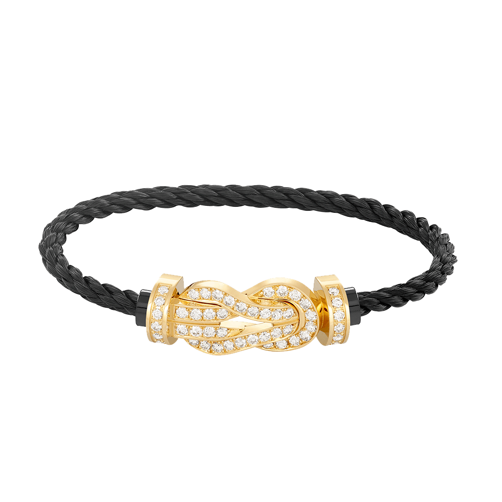 [Avelora]LARGE 8-FIGURE BUCKLE FULL DIAMOND BRACELET - GOLD