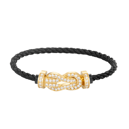 [Avelora]LARGE 8-FIGURE BUCKLE FULL DIAMOND BRACELET - GOLD