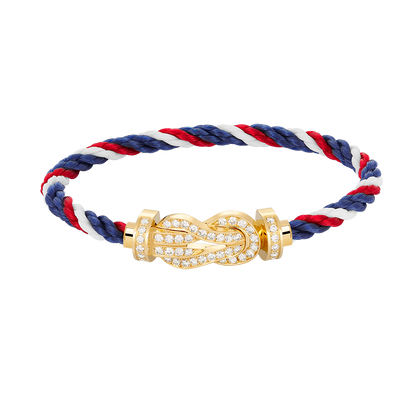 [Avelora]LARGE 8-FIGURE BUCKLE FULL DIAMOND BRACELET - GOLD