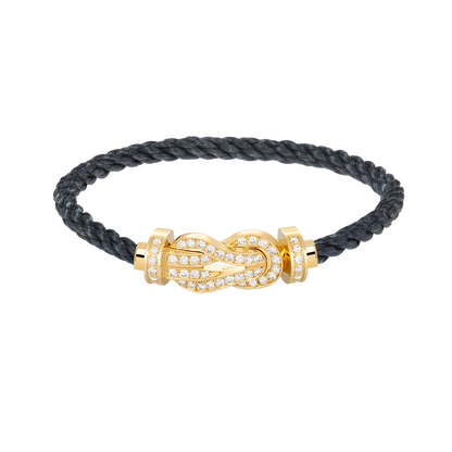 [Avelora]LARGE 8-FIGURE BUCKLE FULL DIAMOND BRACELET - GOLD