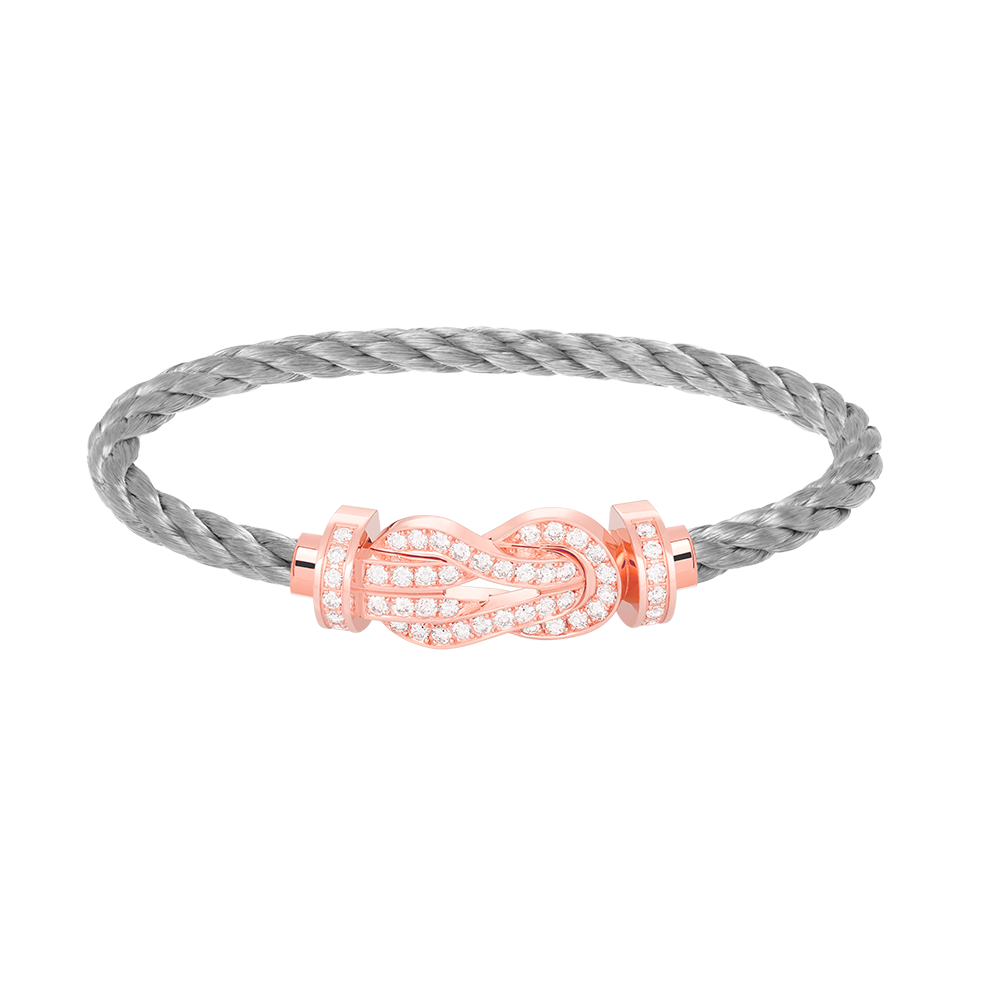 [Avelora]LARGE 8-FIGURE BUCKLE FULL DIAMOND BRACELET - ROSE GOLD