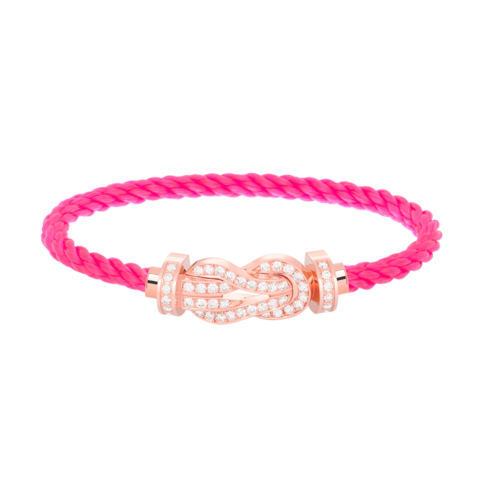 [Avelora]LARGE 8-FIGURE BUCKLE FULL DIAMOND BRACELET - ROSE GOLD