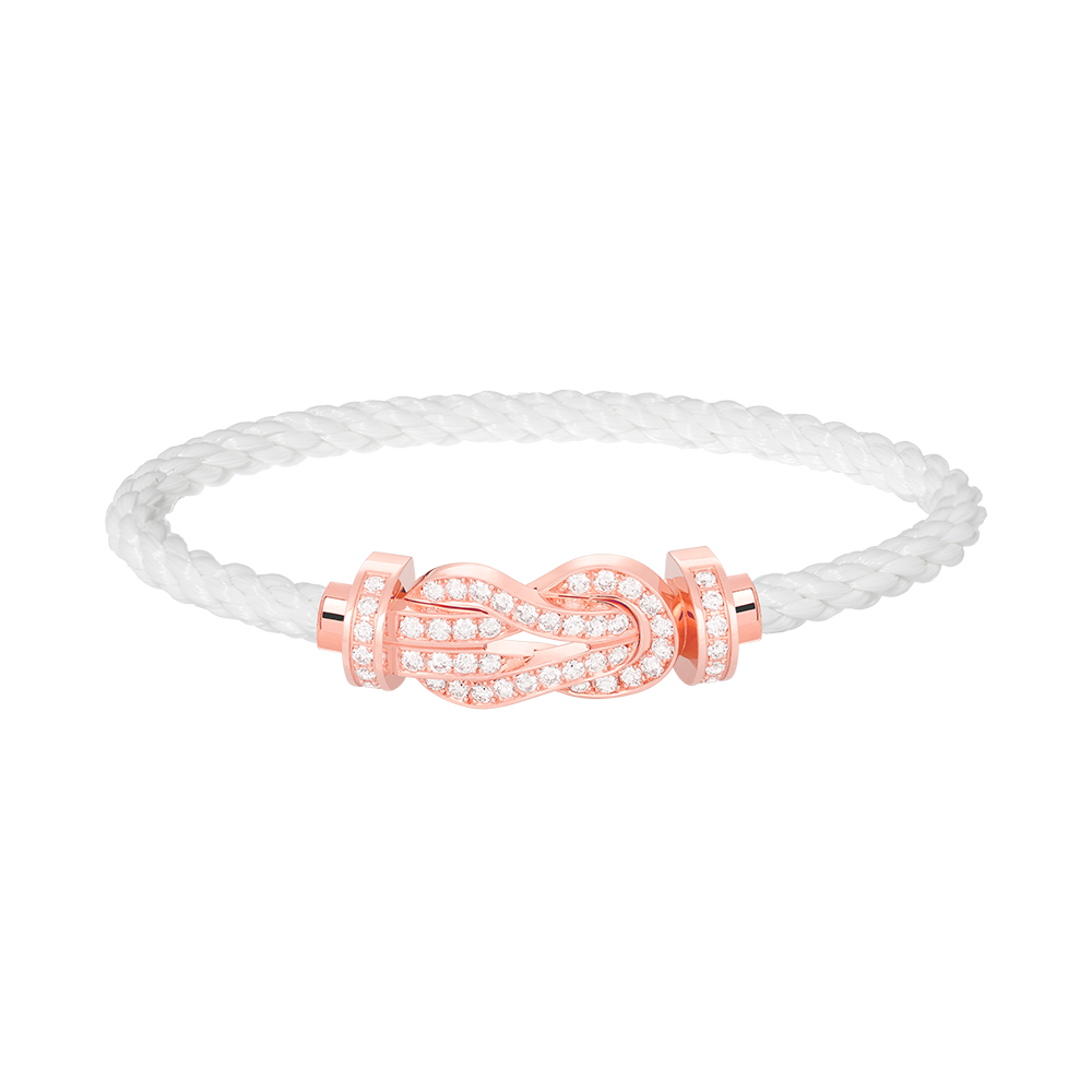 [Avelora]LARGE 8-FIGURE BUCKLE FULL DIAMOND BRACELET - ROSE GOLD
