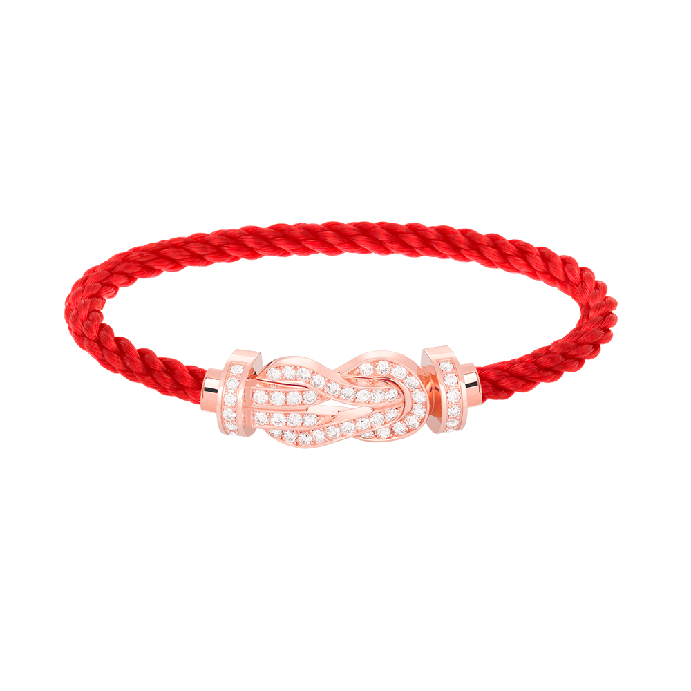 [Avelora Jewelry ]CHANCE LARGE 8 FIGURE BUCKLE FULL DIAMOND BRACELET ROSE GOLD