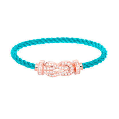 [Avelora]LARGE 8-FIGURE BUCKLE FULL DIAMOND BRACELET - ROSE GOLD