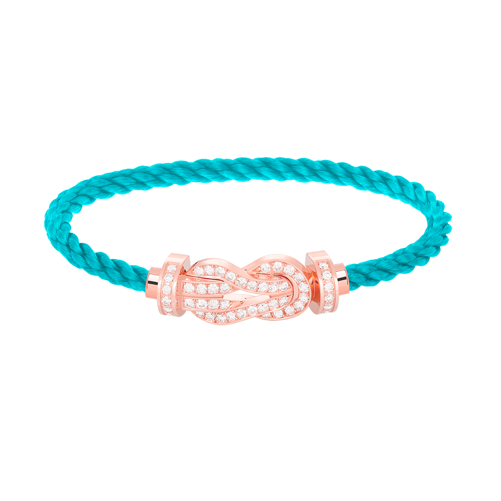 [Avelora Jewelry ]CHANCE LARGE 8 FIGURE BUCKLE FULL DIAMOND BRACELET ROSE GOLD