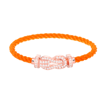 [Avelora Jewelry ]CHANCE LARGE 8 FIGURE BUCKLE FULL DIAMOND BRACELET ROSE GOLD