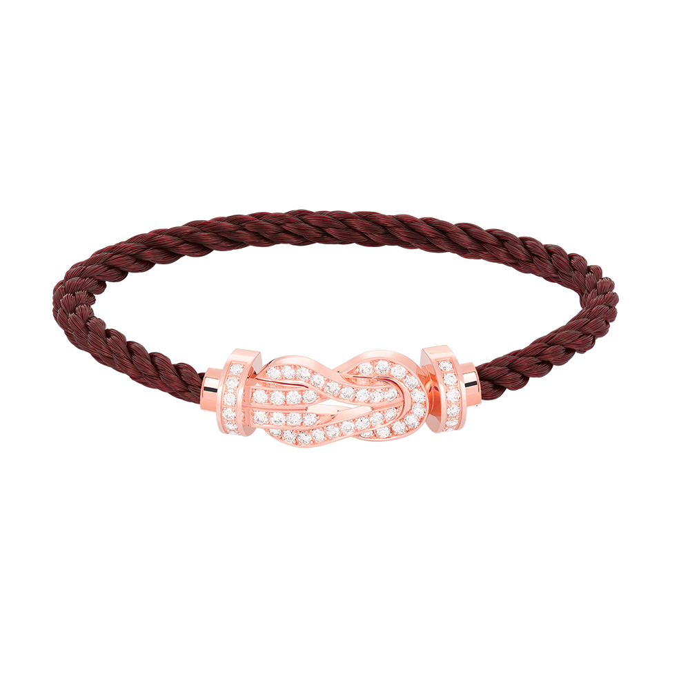 [Avelora Jewelry ]CHANCE LARGE 8 FIGURE BUCKLE FULL DIAMOND BRACELET ROSE GOLD