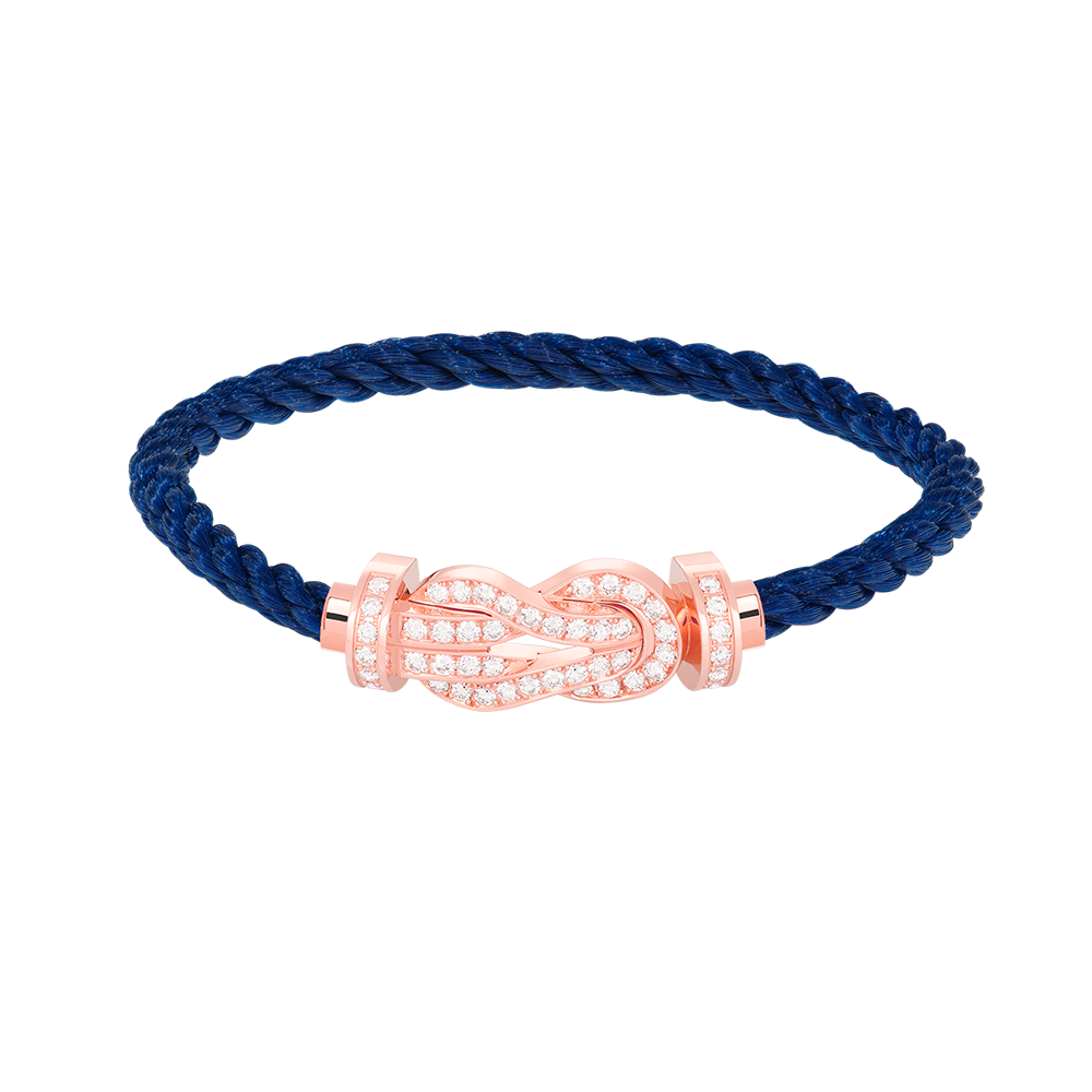 [Avelora]LARGE 8-FIGURE BUCKLE FULL DIAMOND BRACELET - ROSE GOLD